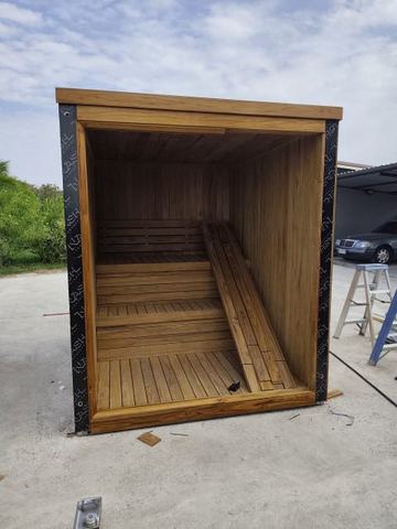 Indoor teak sauna in Hua Hin