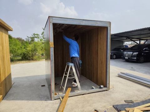 Indoor teak sauna in Hua Hin