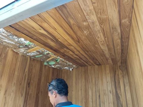 Indoor teak sauna in Hua Hin