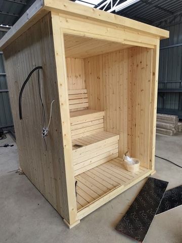 outdoor Pine sauna in Chiang Mai