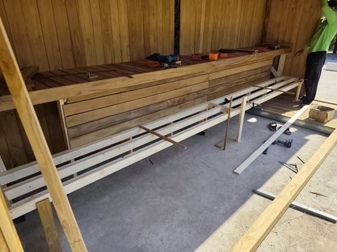 Outdoor Teak sauna in Bangkok