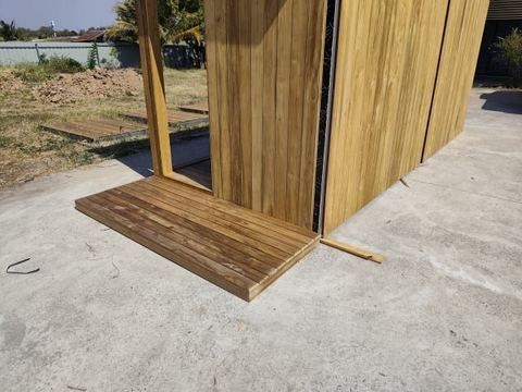 Outdoor Teak sauna in Bangkok