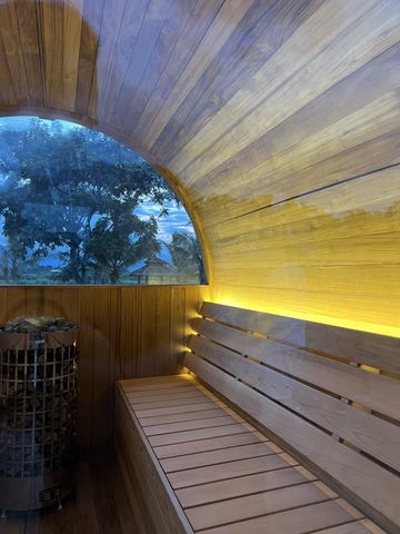 Outdoor Barrel Teak sauna in Mae Sai