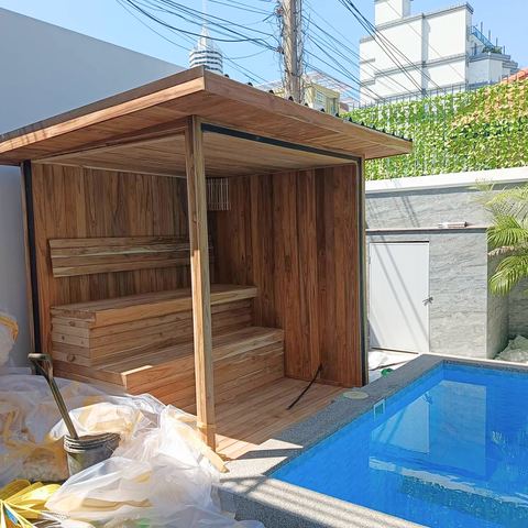 Outdoor Teak sauna in Jomtien, Chonburi