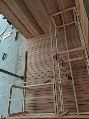 Indoor Red Cedar sauna in Bangkok
