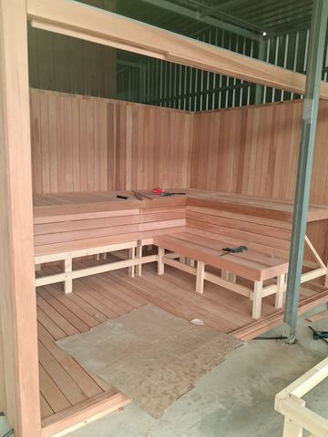 Indoor Red Cedar sauna in Bangkok