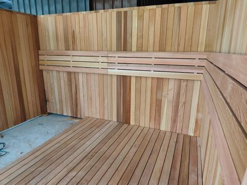 Indoor Red Cedar sauna in Bangkok