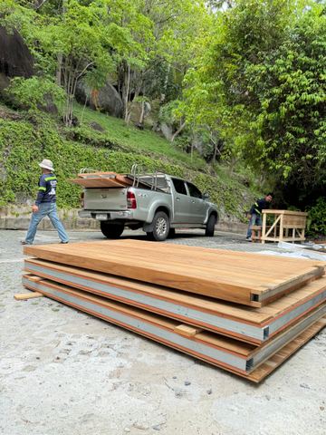 Outdoor Teak sauna in KohSsamui