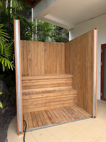 Outdoor Teak sauna in KohSsamui