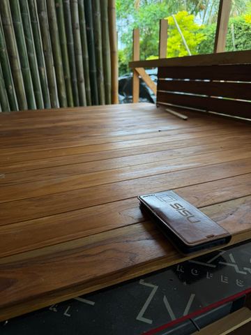 Outdoor Teak sauna in Bangkok
