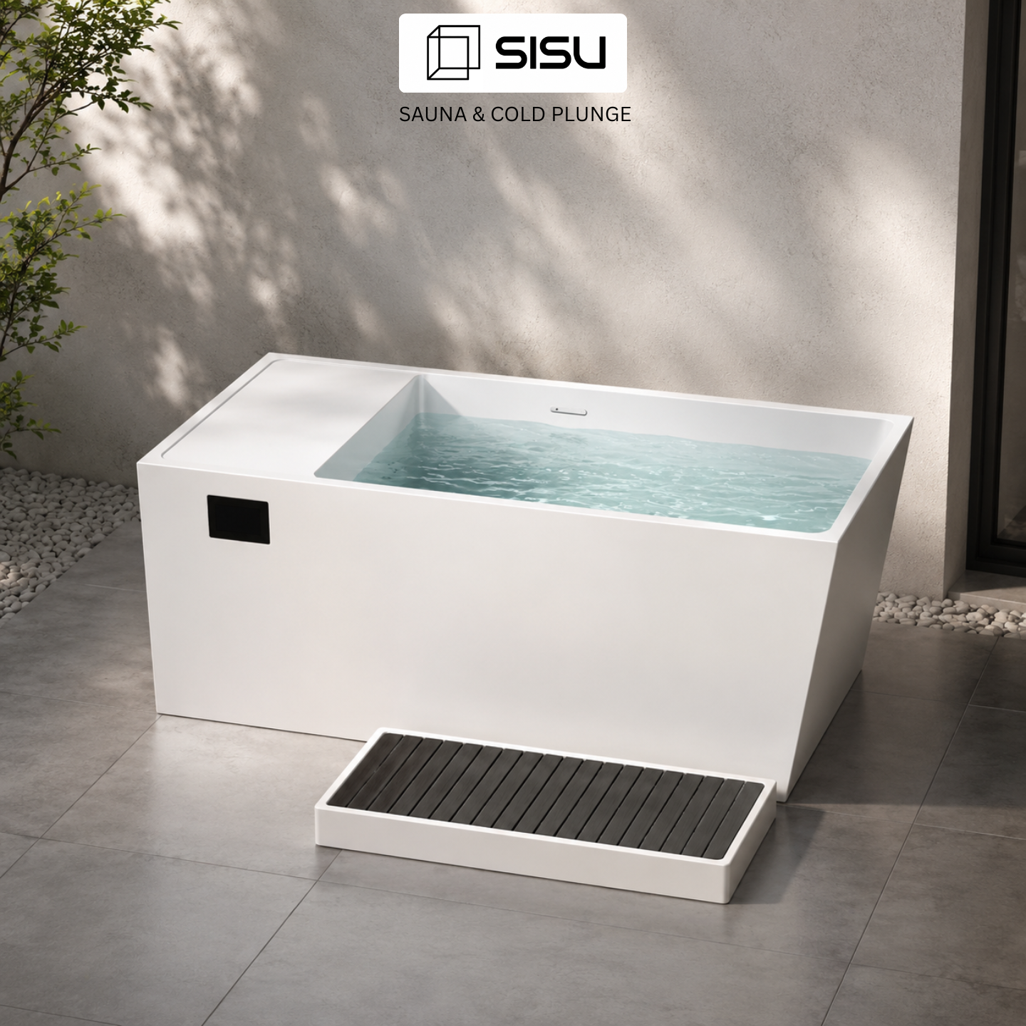 Minimalistic Acrylic All-In-One Ice Bath (White)