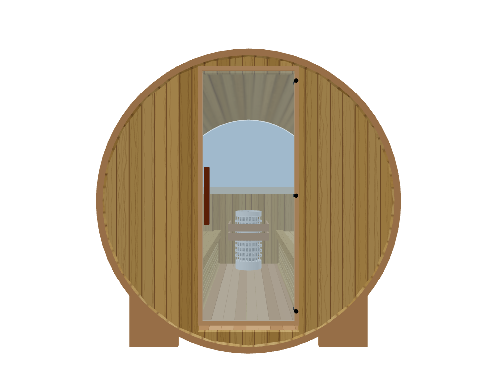 Barrel — 6-8 Person — ½ Glass Back
