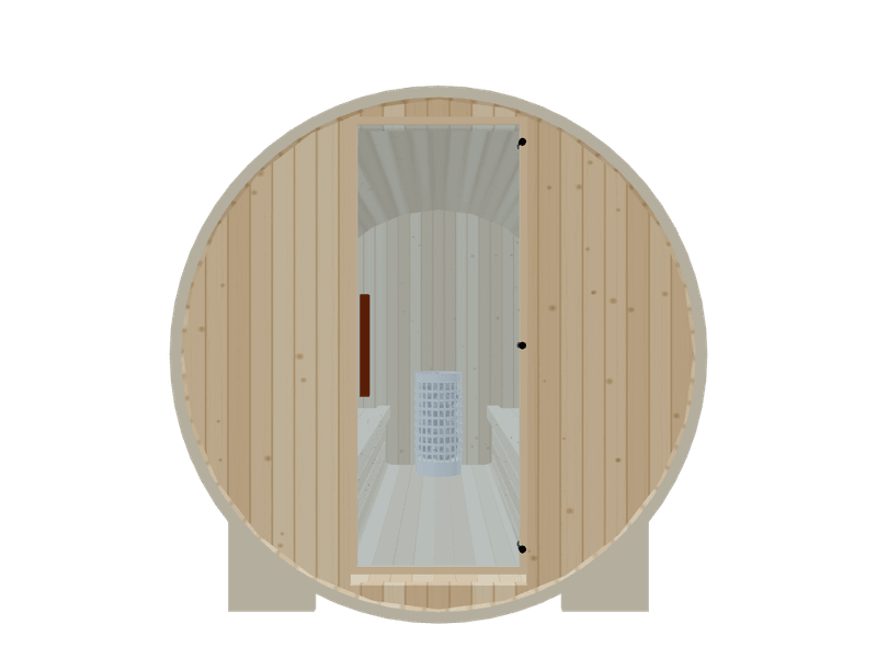 Barrel — Large — Wood Back — Stone Heater