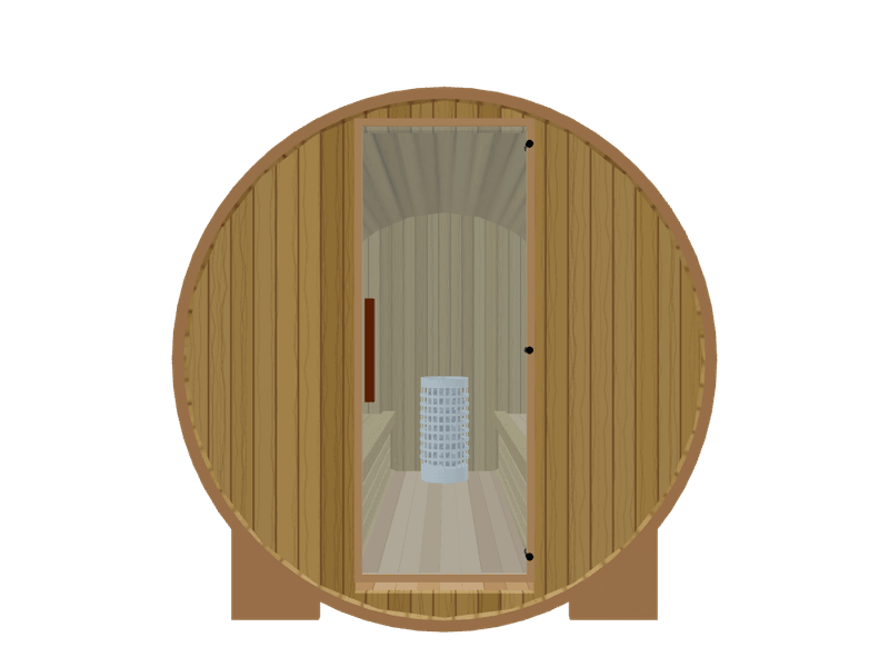 Barrel — Large — Wood Back — Stone Heater