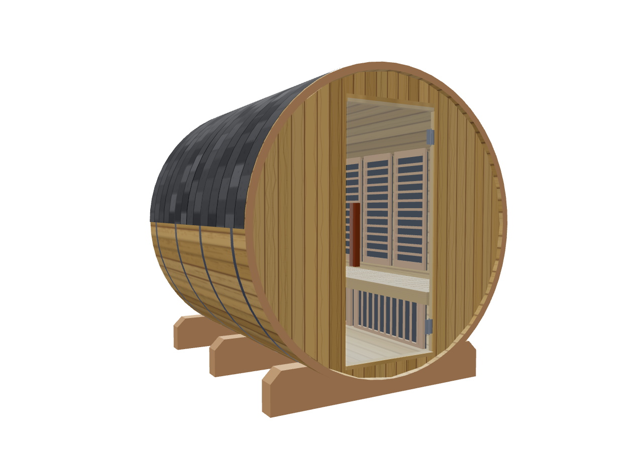 Barrel — Medium — ½ Glass Back — Infrared — Left angle