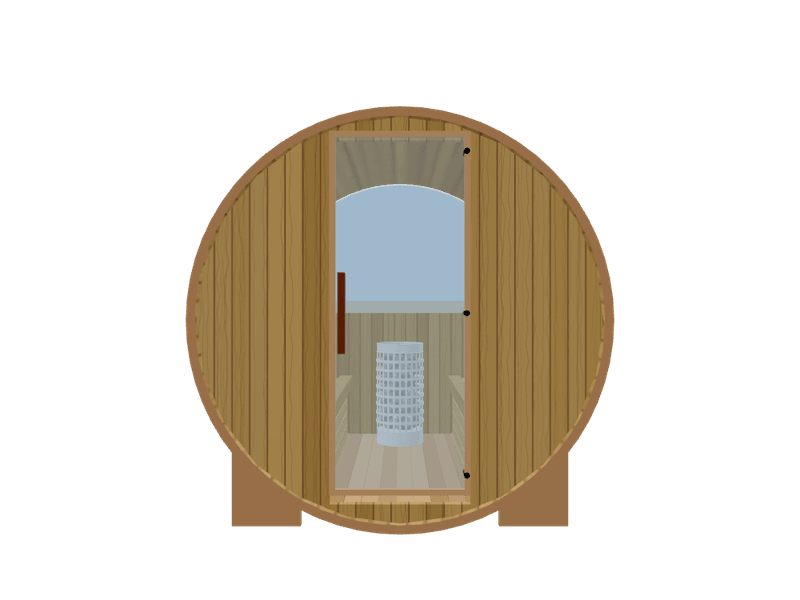 Barrel — Medium — ½ Glass Back — Stone Heater
