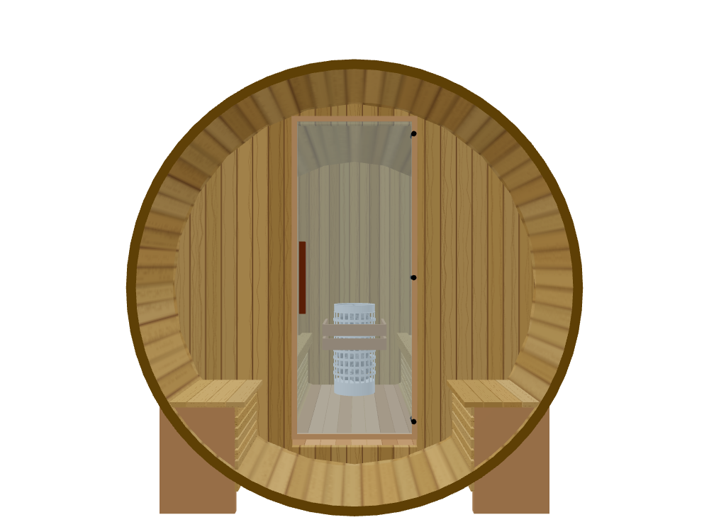 Barrel — 4 Person — Wood Back + Outer Bench