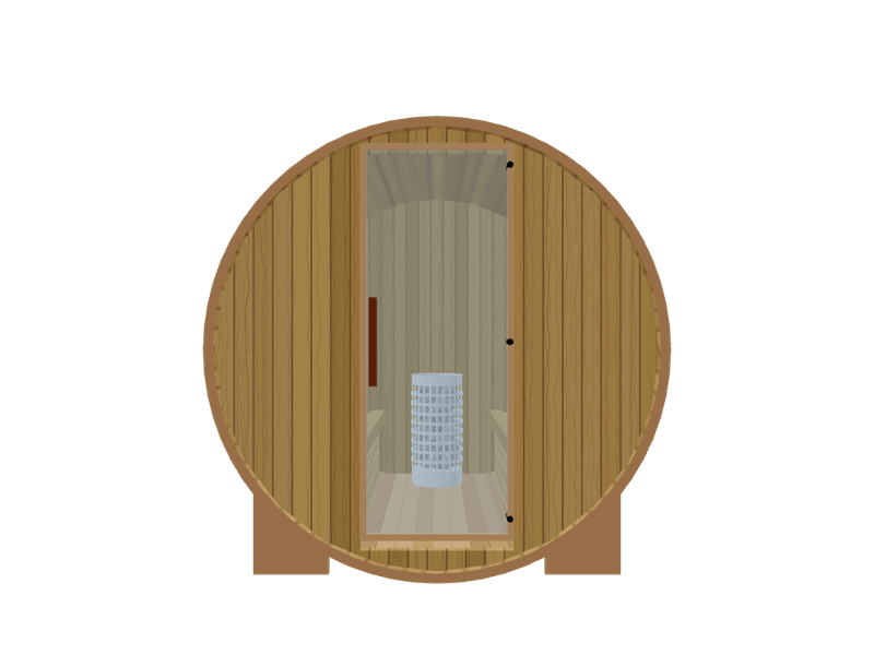 Barrel — Medium — Wood Back — Stone Heater