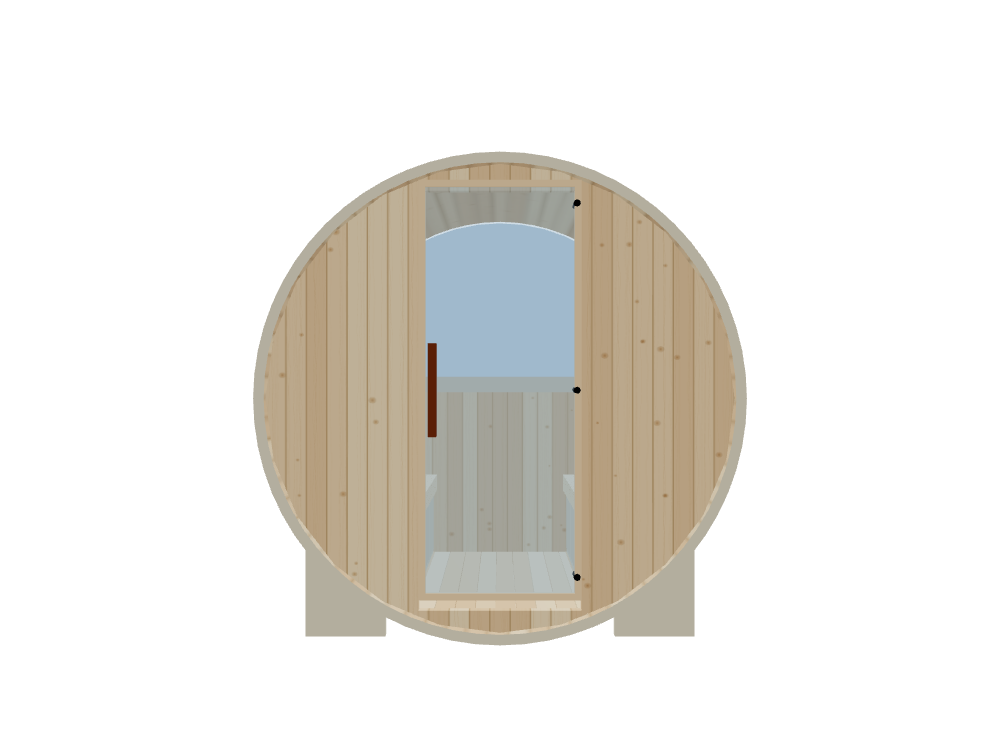 Barrel — Small — ½ Glass Back — Infrared — Front