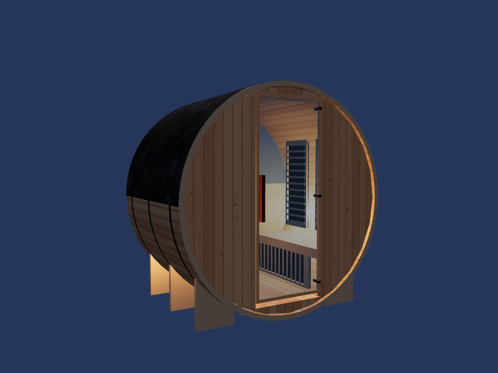 Barrel — Small — ½ Glass Back — Infrared — Night