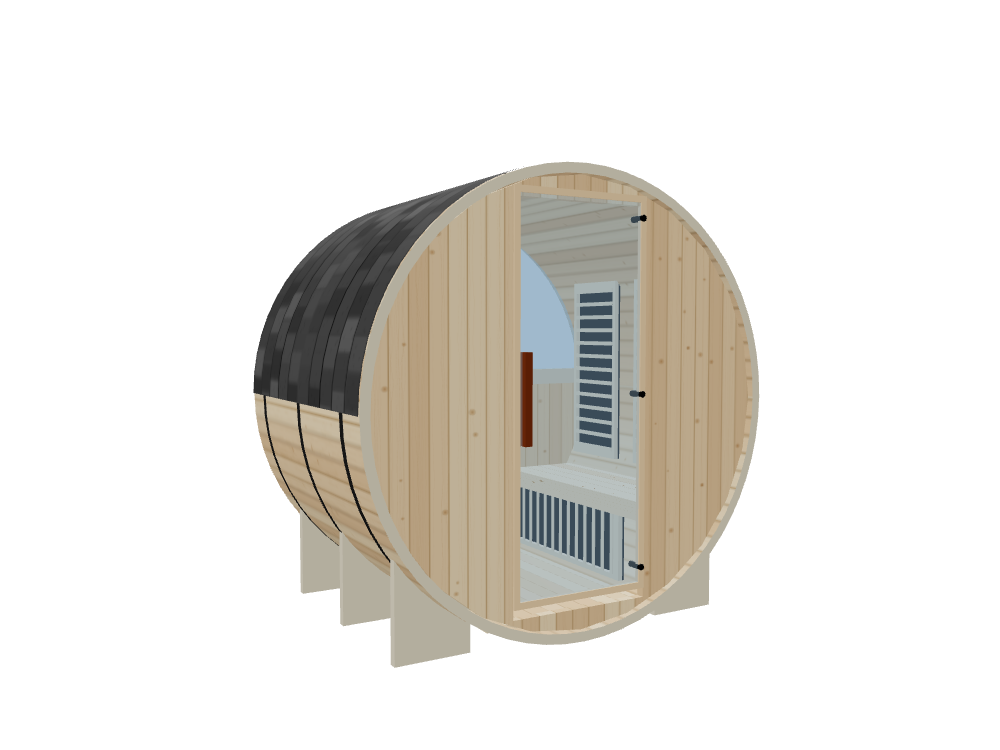 Barrel — Small — ½ Glass Back — Infrared — Left angle