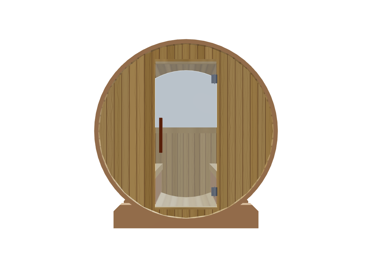 Barrel — Small — ½ Glass Back — Infrared — Front