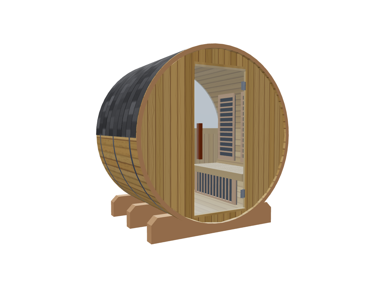 Barrel — Small — ½ Glass Back — Infrared — Left angle