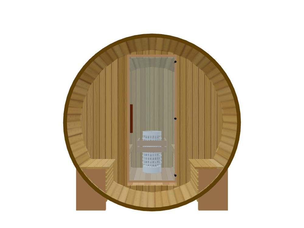 Barrel — 2 Person — Wood Back + Outer Bench