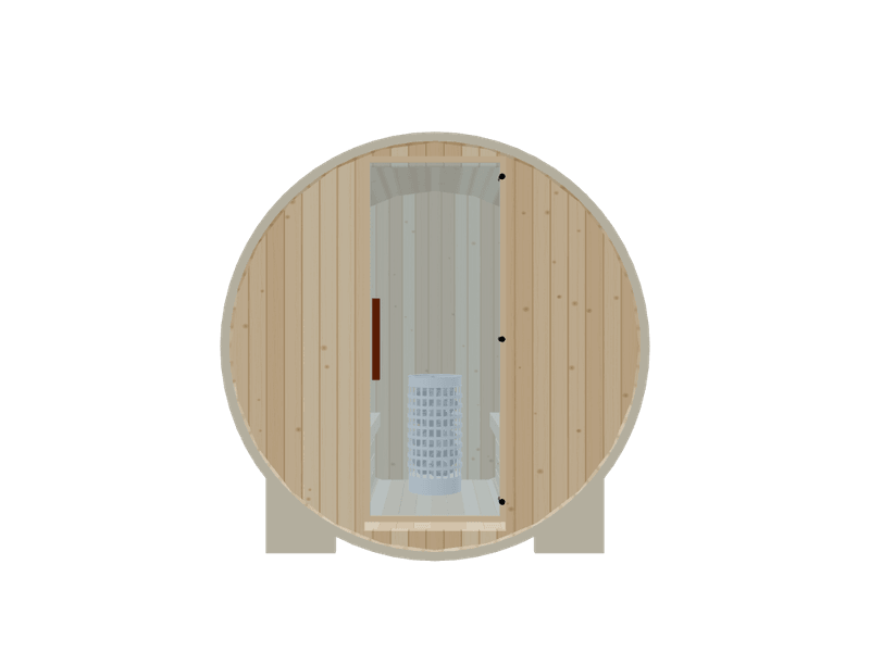 Barrel — Small — Wood Back — Stone Heater