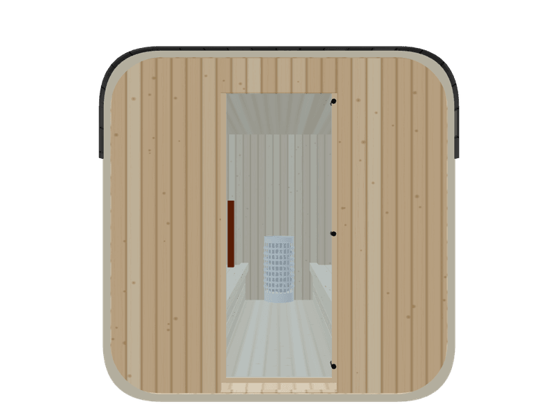 Cube — Large — Wood Back — Stone Heater