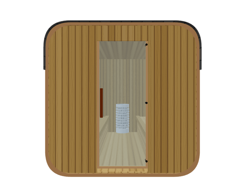 Cube — Large — Wood Back — Stone Heater