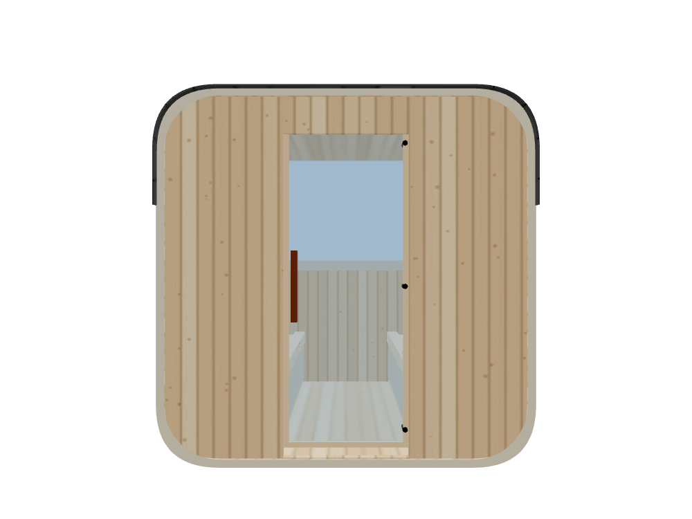 Cube — Medium — ½ Glass Back — Infrared — Front