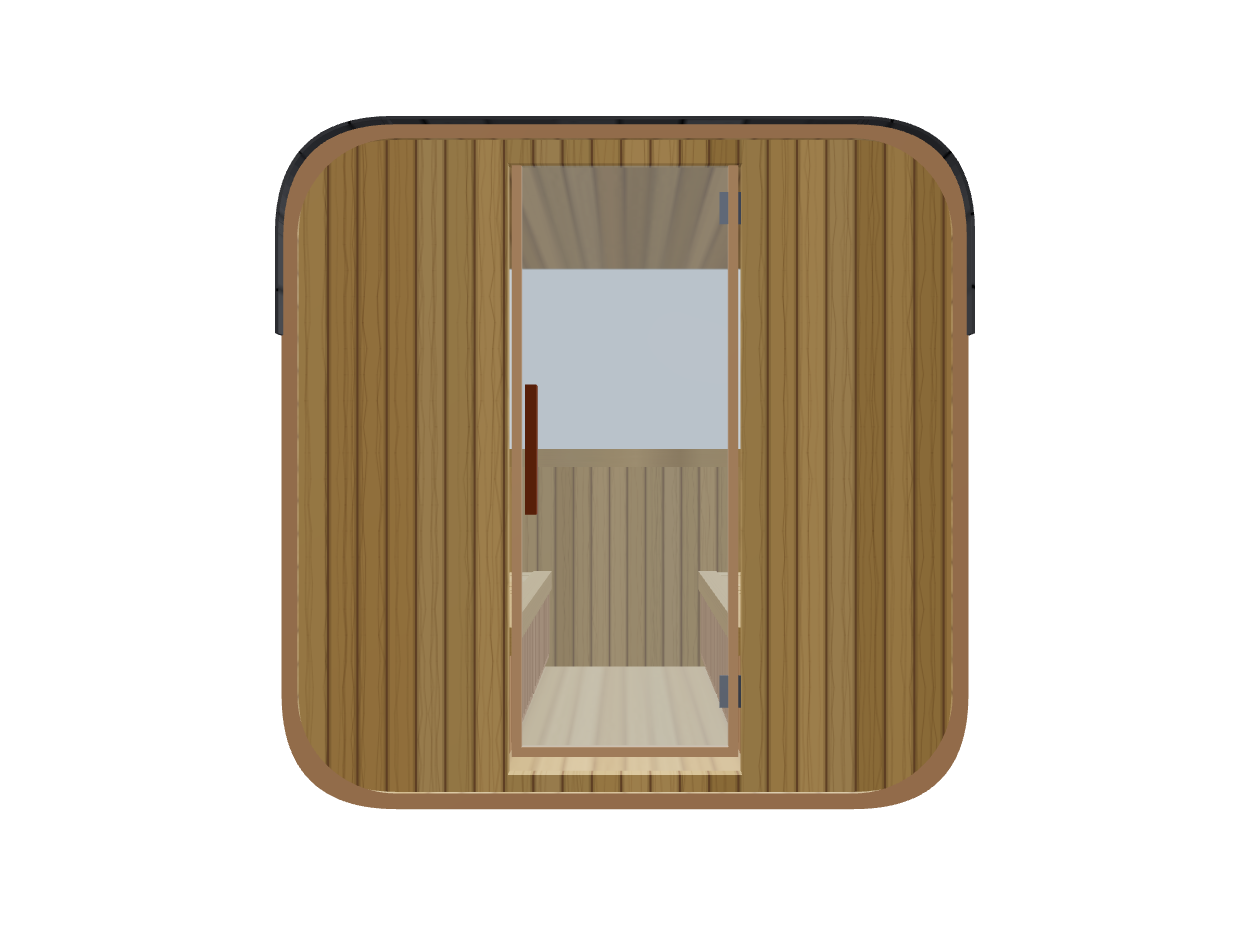 Cube — Medium — ½ Glass Back — Infrared — Front