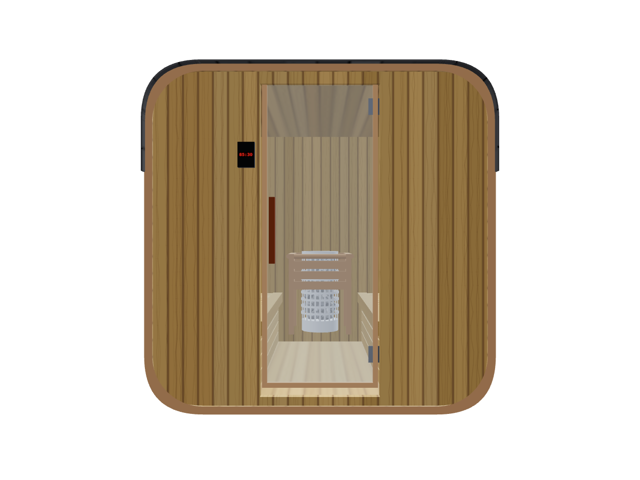 Cube — Medium — Wood Back — Stone Heater — Front