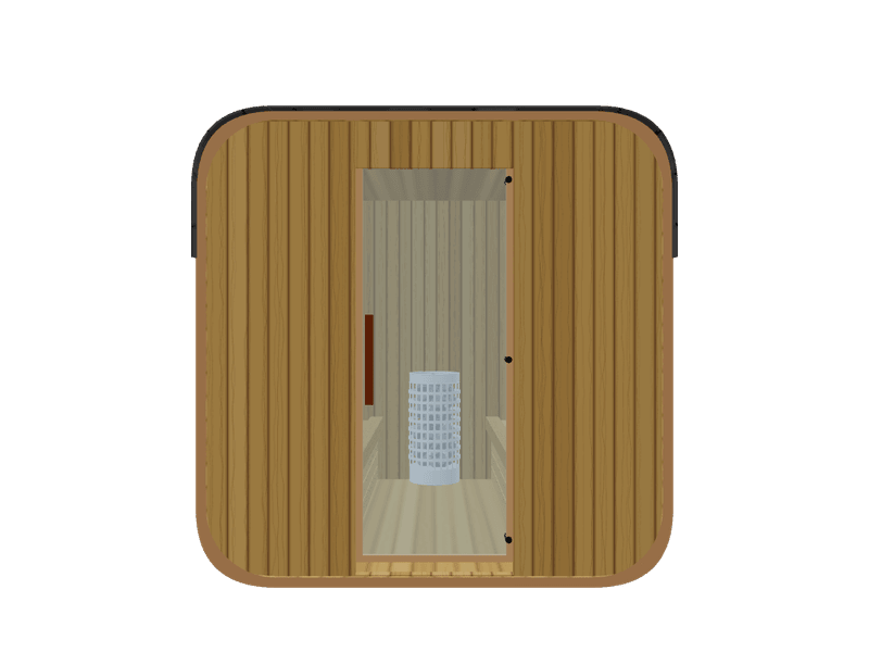 Cube — Medium — Wood Back — Stone Heater