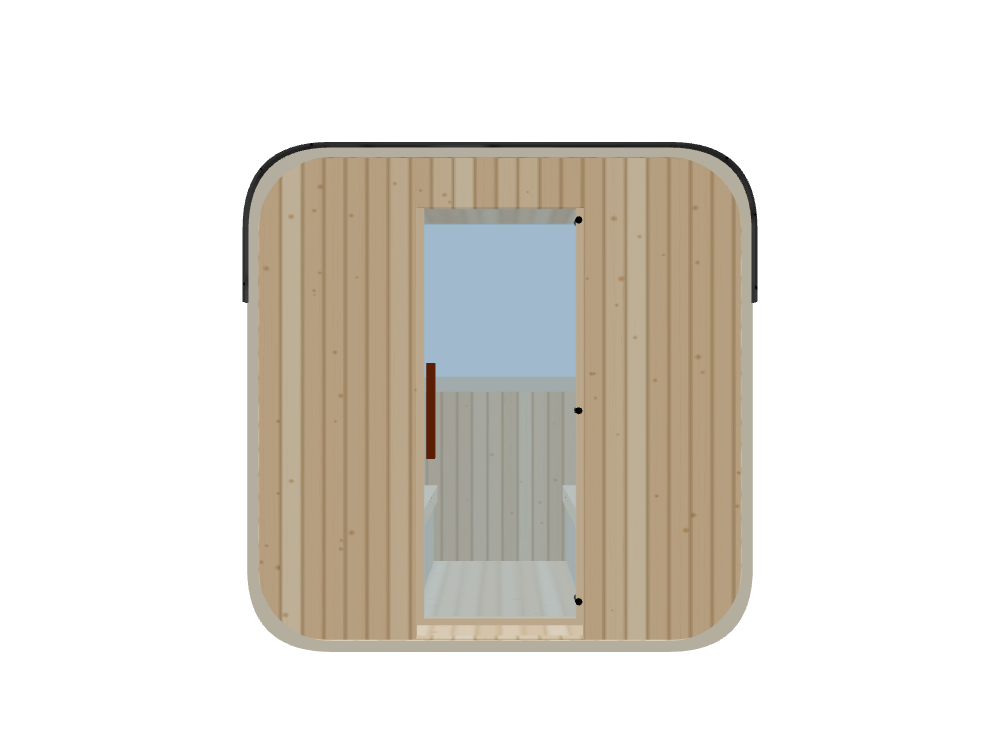 Cube — Small — ½ Glass Back — Infrared — Front