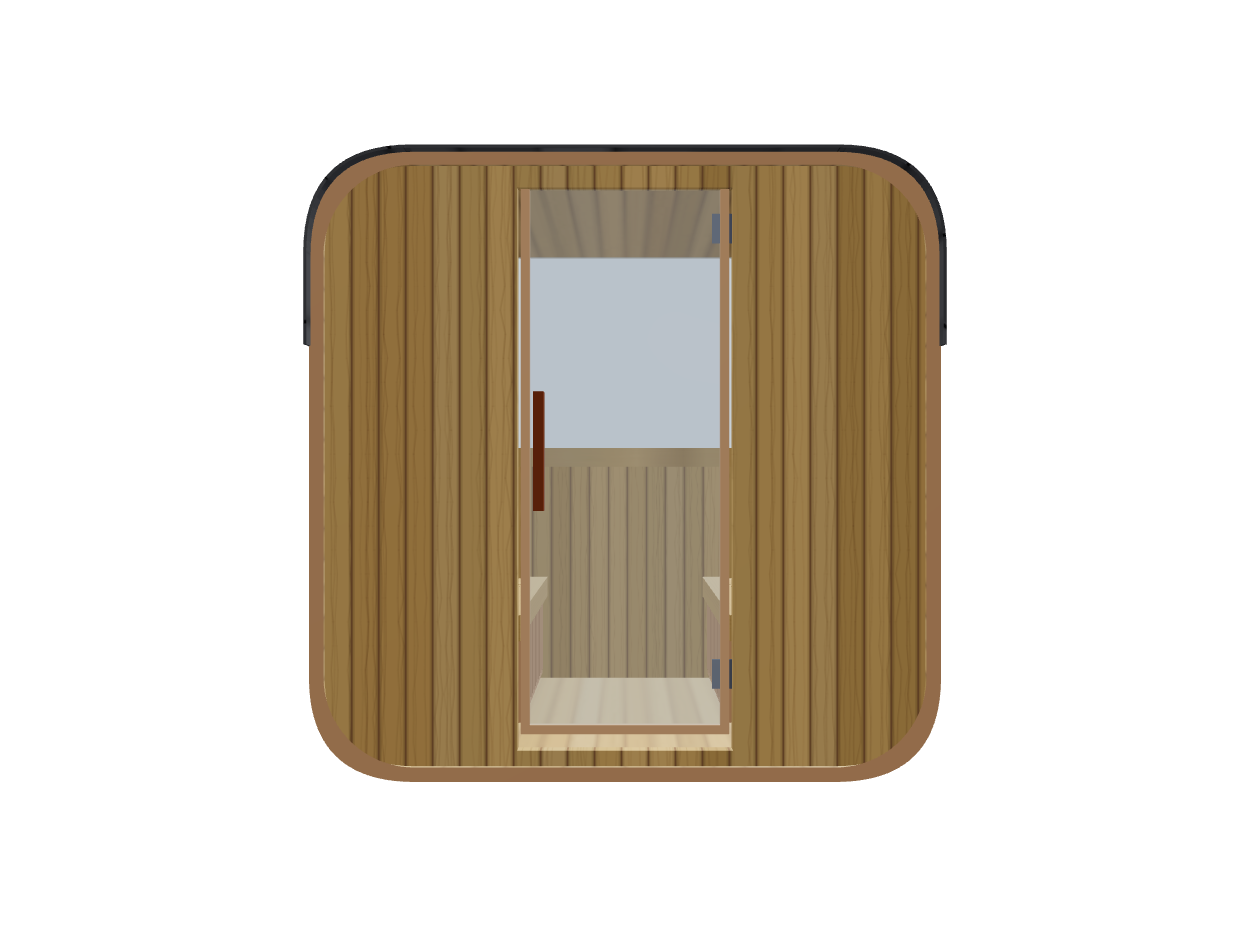 Cube — Small — ½ Glass Back — Infrared — Front