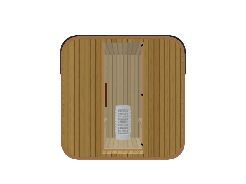 Cube — Small — Wood Back — Stone Heater
