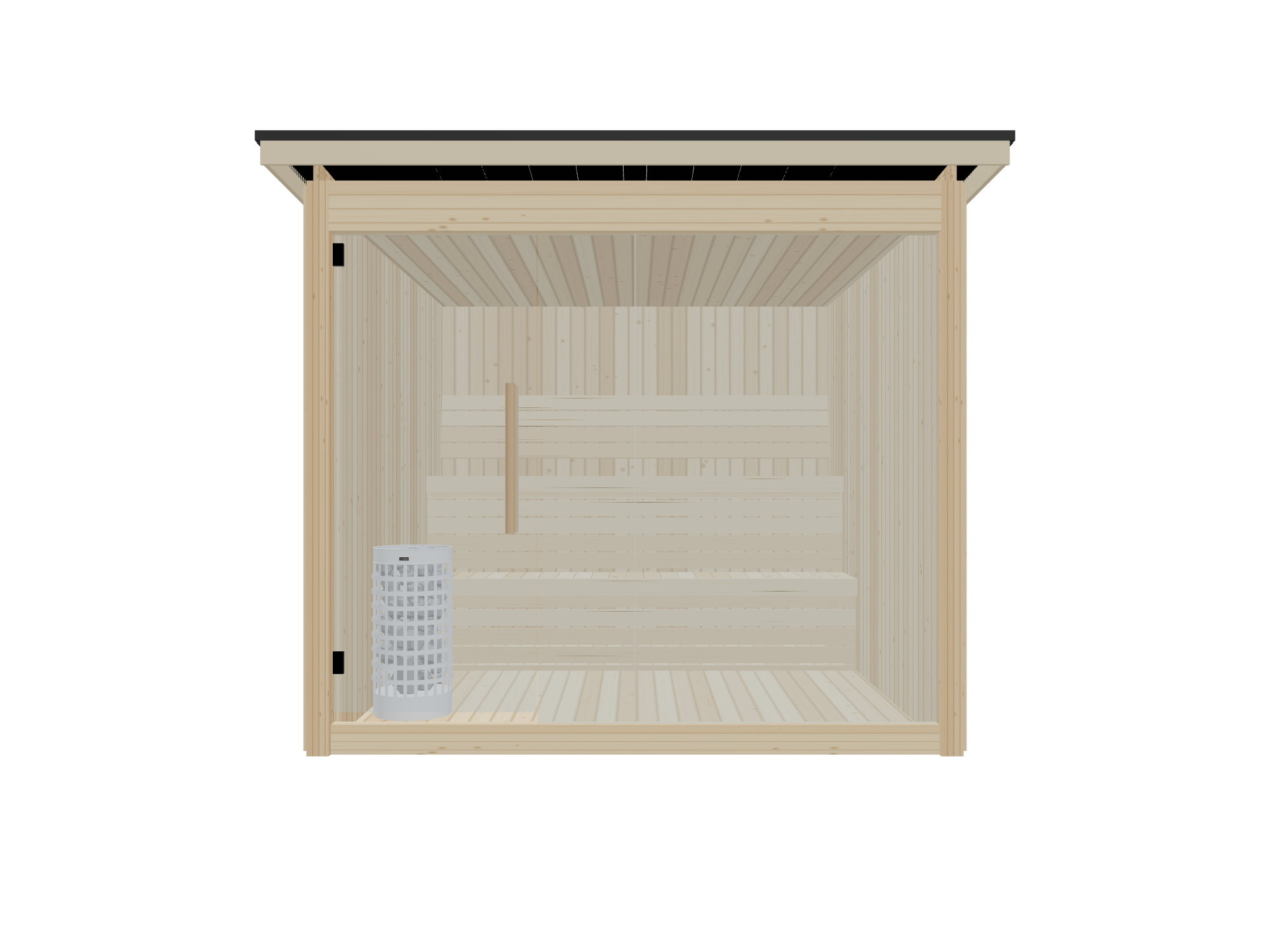 Fah — Large — Glass Front — Stone Heater — Front