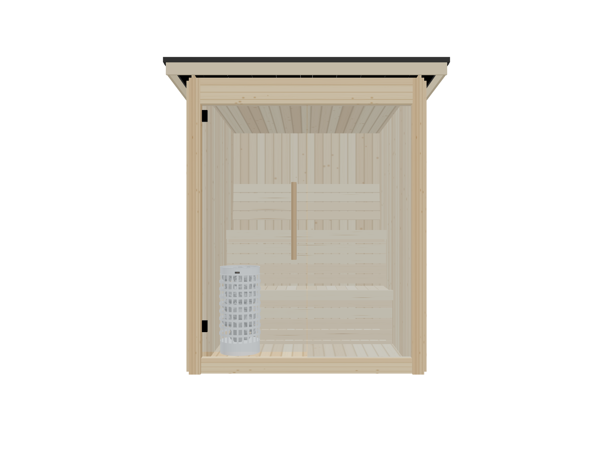 Fah — Small — Glass Front — Stone Heater — Front