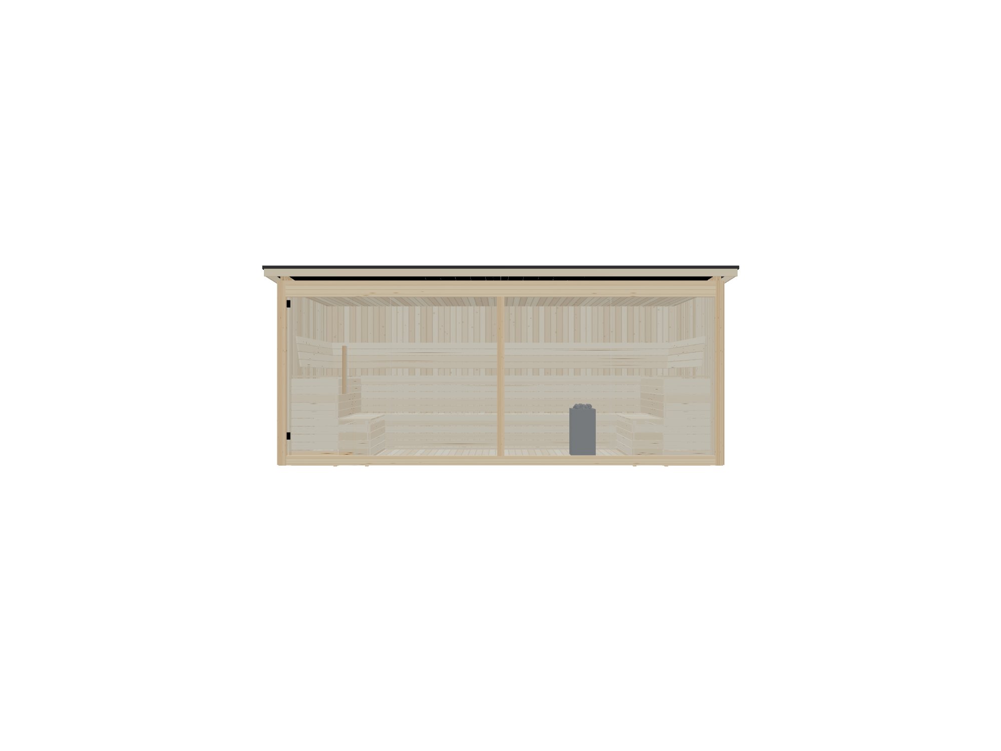 Fah — XL — Glass Front — Stone Heater — Front