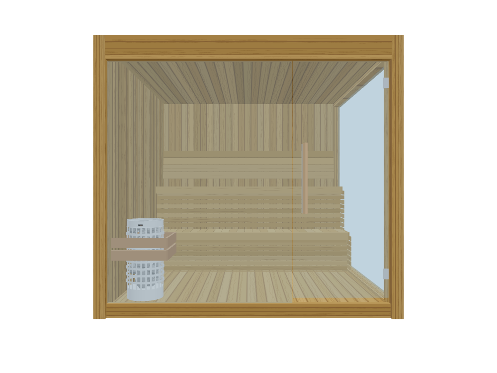 Narak — 5-6 Person — Glass Front + Right Side