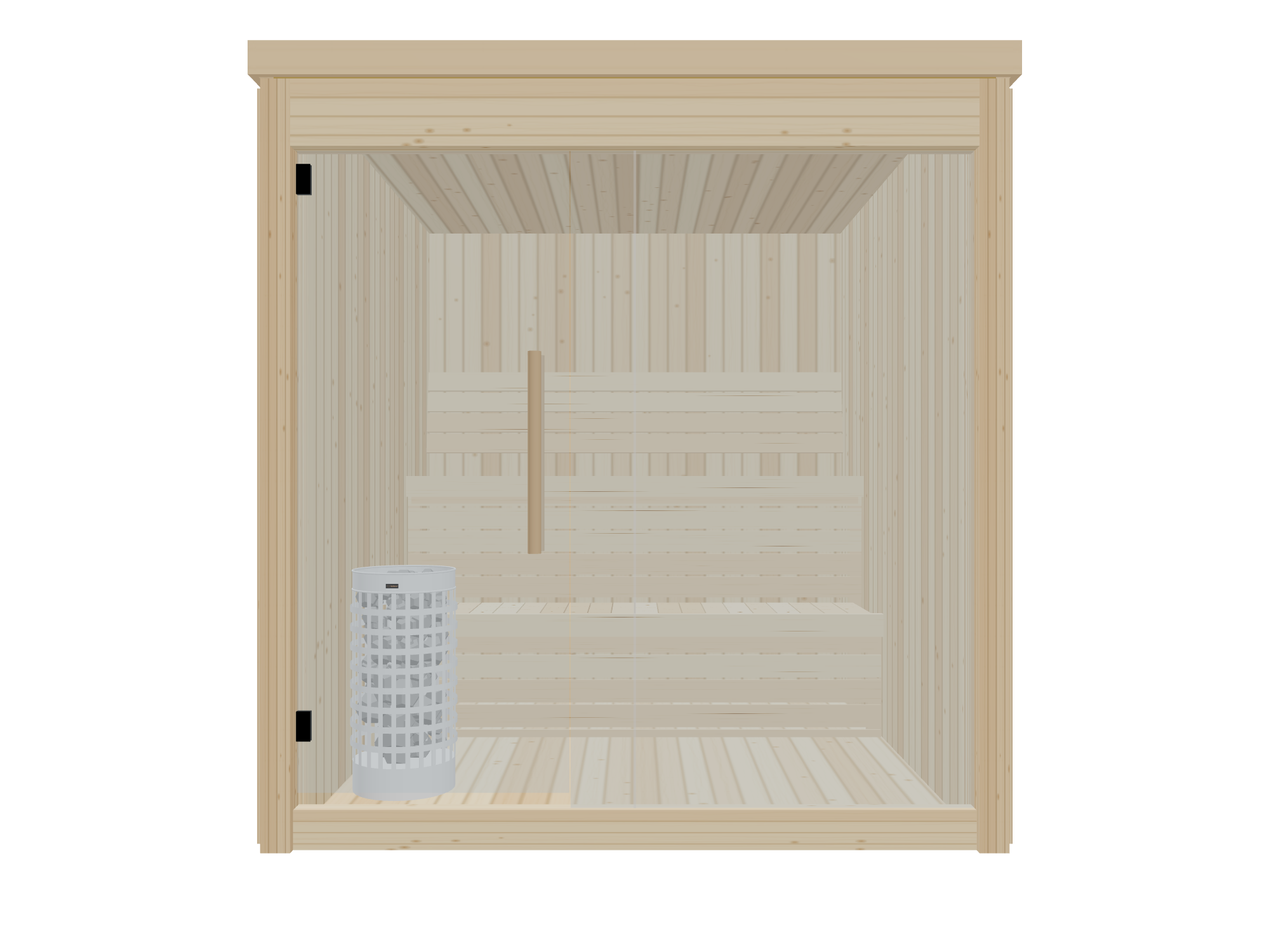 Narak — Medium — Glass Front — Stone Heater — Front