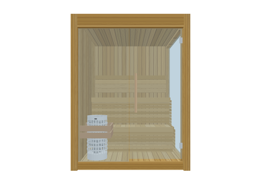 Narak — 2-3 Person — Glass Front + Right Side